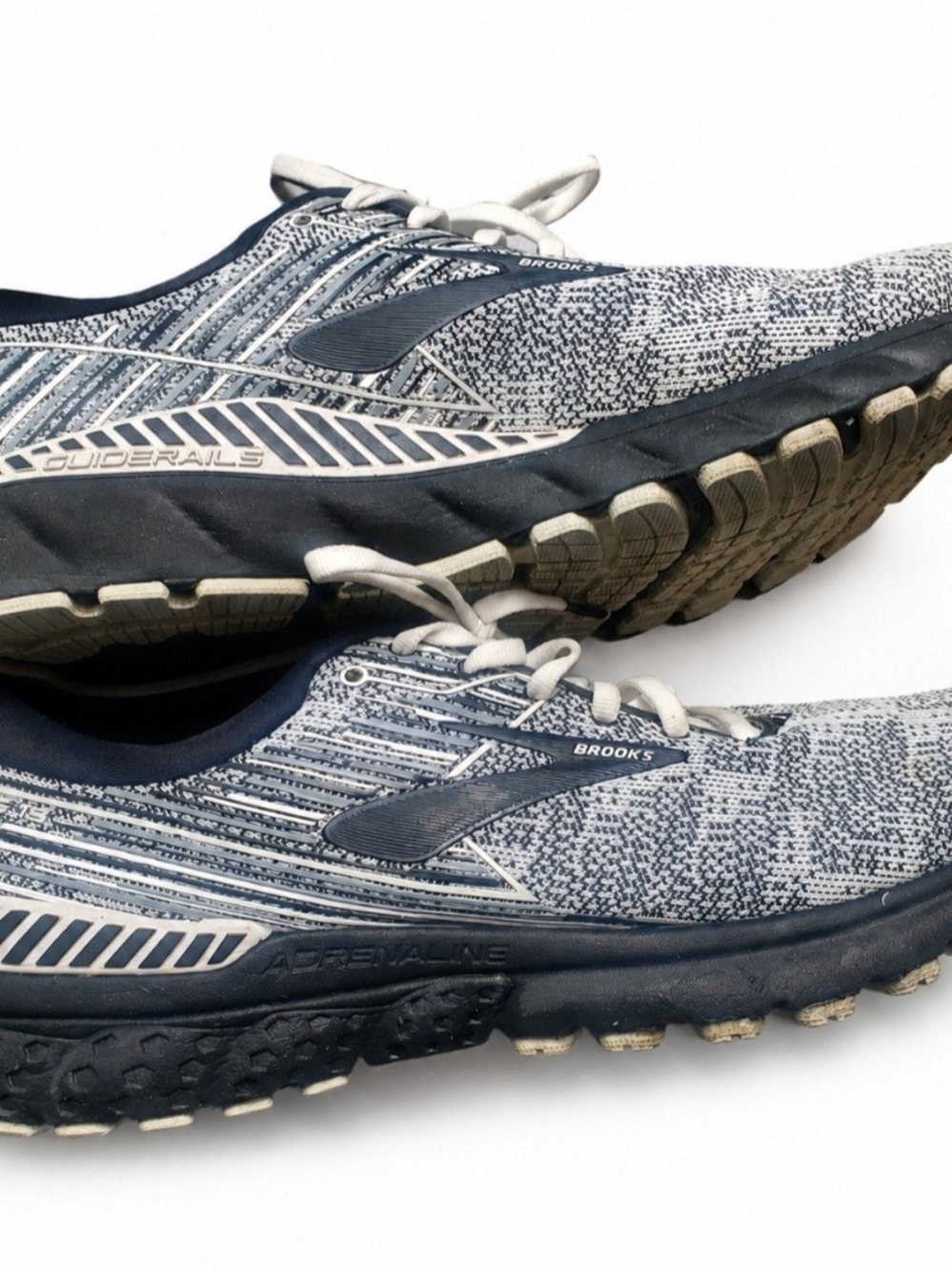 Brooks Adrenaline GTS 19 Gray Navy Running Shoes Men's Size 10.5 - Picture 3 of 10